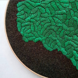 Green Slow Stitch Wall Art