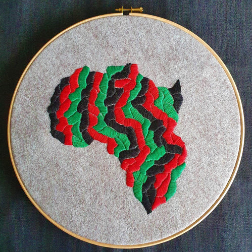 Africa - Slow Stitch Wall Art