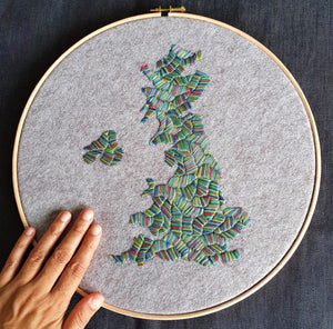 United Kingdom - Slow Stitch Wall Art